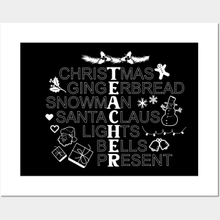 Teacher Christmas Present - Xmas Gift Posters and Art